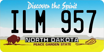 ND license plate ILM957