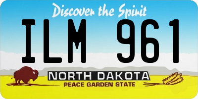 ND license plate ILM961