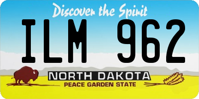 ND license plate ILM962