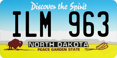 ND license plate ILM963