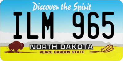 ND license plate ILM965