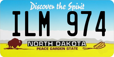 ND license plate ILM974