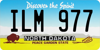 ND license plate ILM977