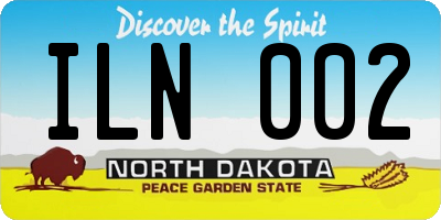 ND license plate ILN002