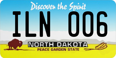 ND license plate ILN006