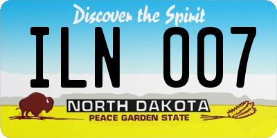 ND license plate ILN007