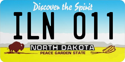 ND license plate ILN011