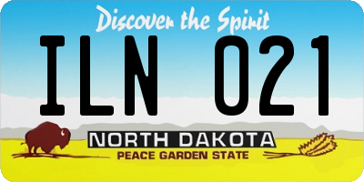 ND license plate ILN021