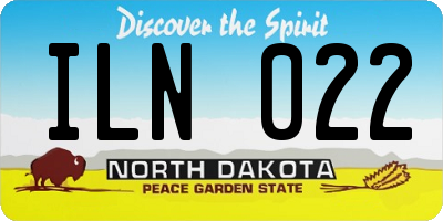 ND license plate ILN022