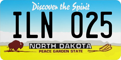 ND license plate ILN025