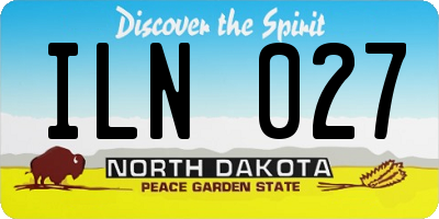 ND license plate ILN027