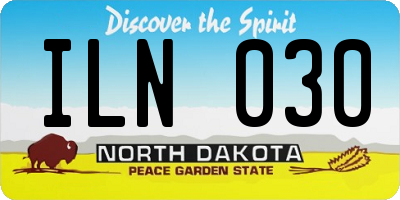 ND license plate ILN030