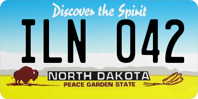 ND license plate ILN042
