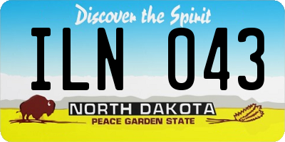 ND license plate ILN043