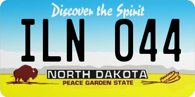 ND license plate ILN044