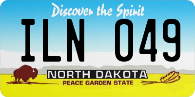 ND license plate ILN049