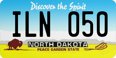 ND license plate ILN050