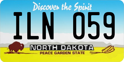 ND license plate ILN059