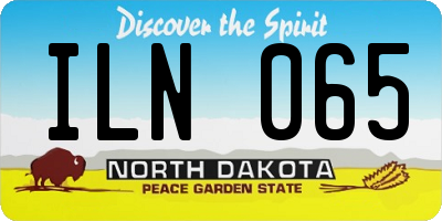 ND license plate ILN065