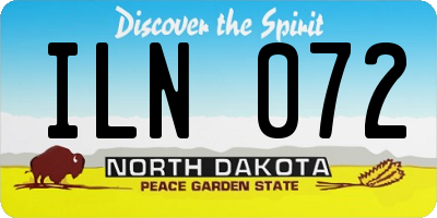 ND license plate ILN072
