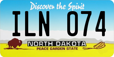 ND license plate ILN074