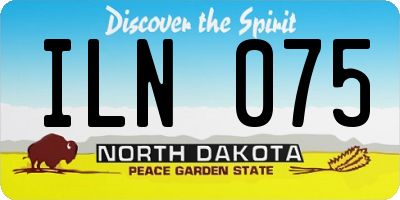 ND license plate ILN075