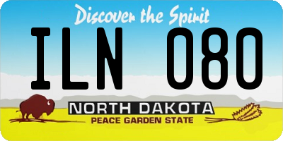 ND license plate ILN080