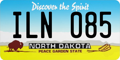 ND license plate ILN085