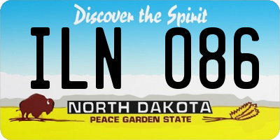 ND license plate ILN086