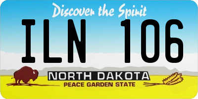 ND license plate ILN106