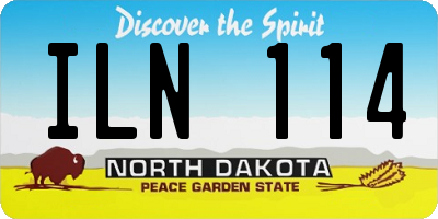 ND license plate ILN114