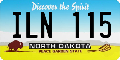 ND license plate ILN115