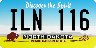 ND license plate ILN116