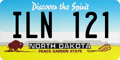 ND license plate ILN121