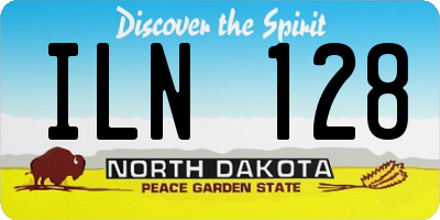 ND license plate ILN128