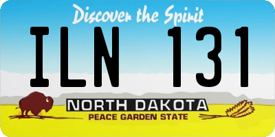 ND license plate ILN131