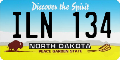 ND license plate ILN134