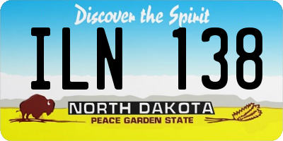 ND license plate ILN138