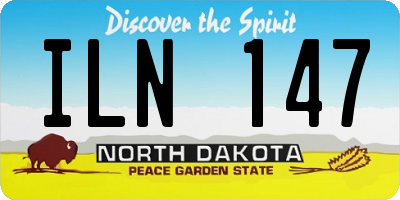 ND license plate ILN147