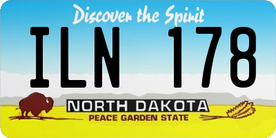ND license plate ILN178