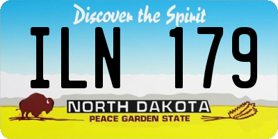 ND license plate ILN179