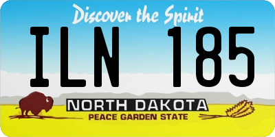 ND license plate ILN185