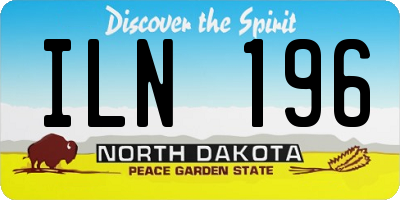 ND license plate ILN196