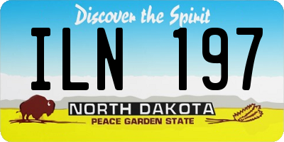 ND license plate ILN197