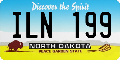 ND license plate ILN199