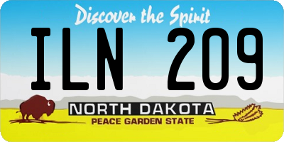ND license plate ILN209