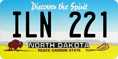 ND license plate ILN221