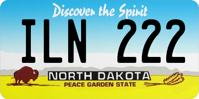 ND license plate ILN222