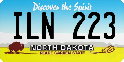 ND license plate ILN223