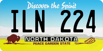 ND license plate ILN224